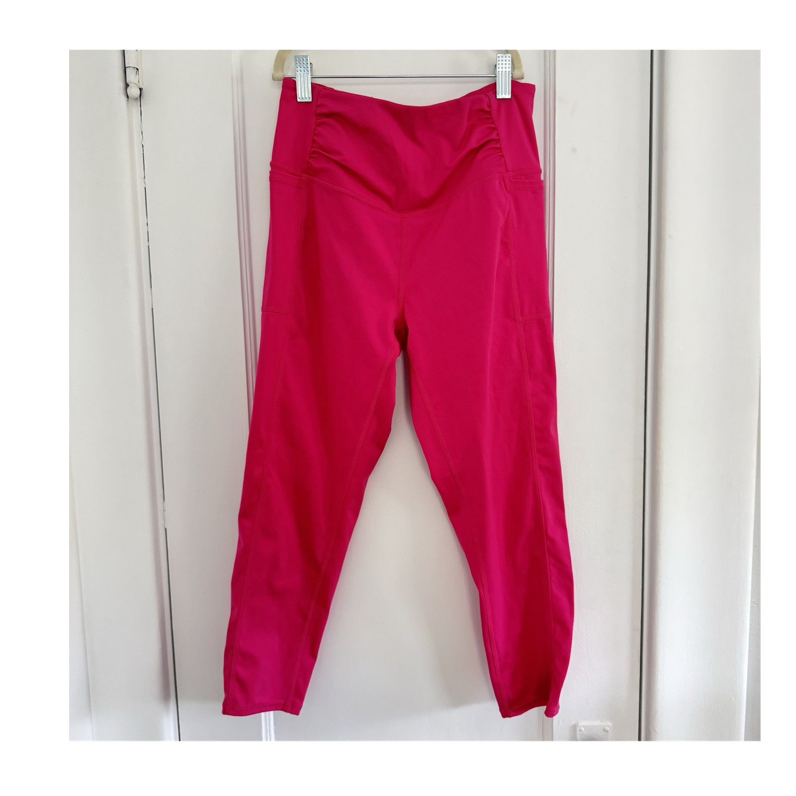 Free People Fp Movement Women's High-Rise Ankle Leggings Pink Pockets Size M